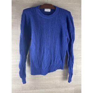 Pendleton Women’s Large Sweater Blue Pure Virgin Wool USA Pullover VTG Made USA